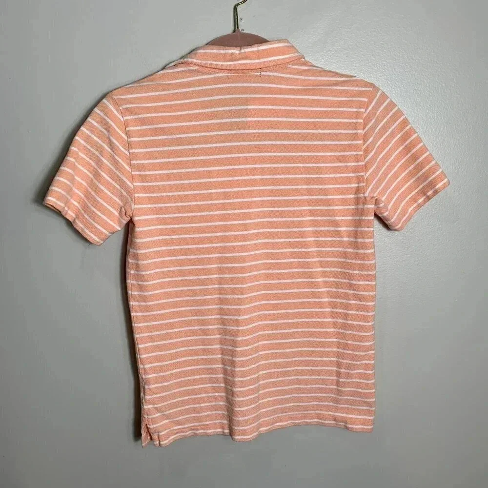 Polo Ralph Lauren Kids Medium Colored Pony Logo golf peach striped collared